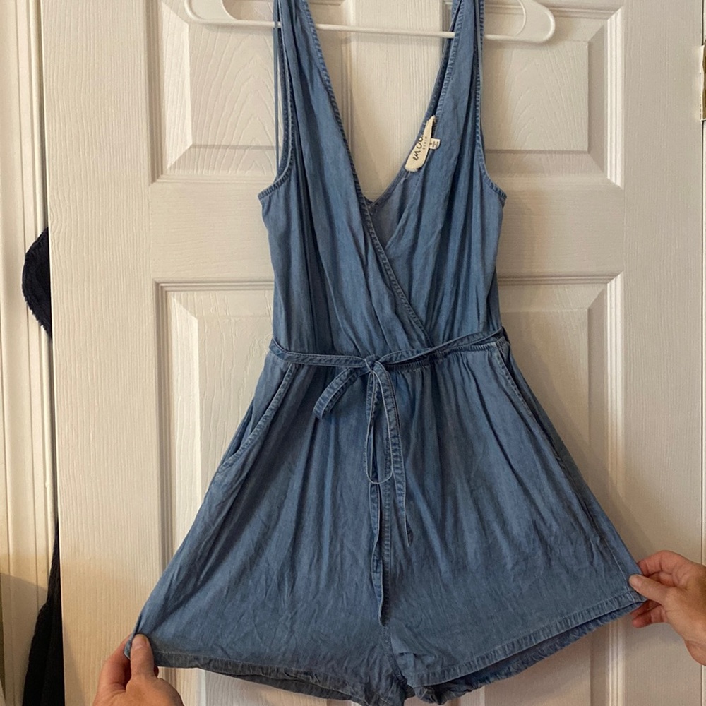 Em Crème women’s denim romper